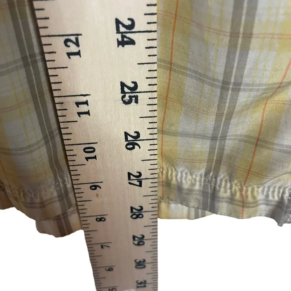 The North Face Men's Size Medium Yellow Plaid Outdoor‎ Fishing Button Up Shirt